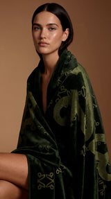 The Immersion — Undergrowth jacquard monogram towel