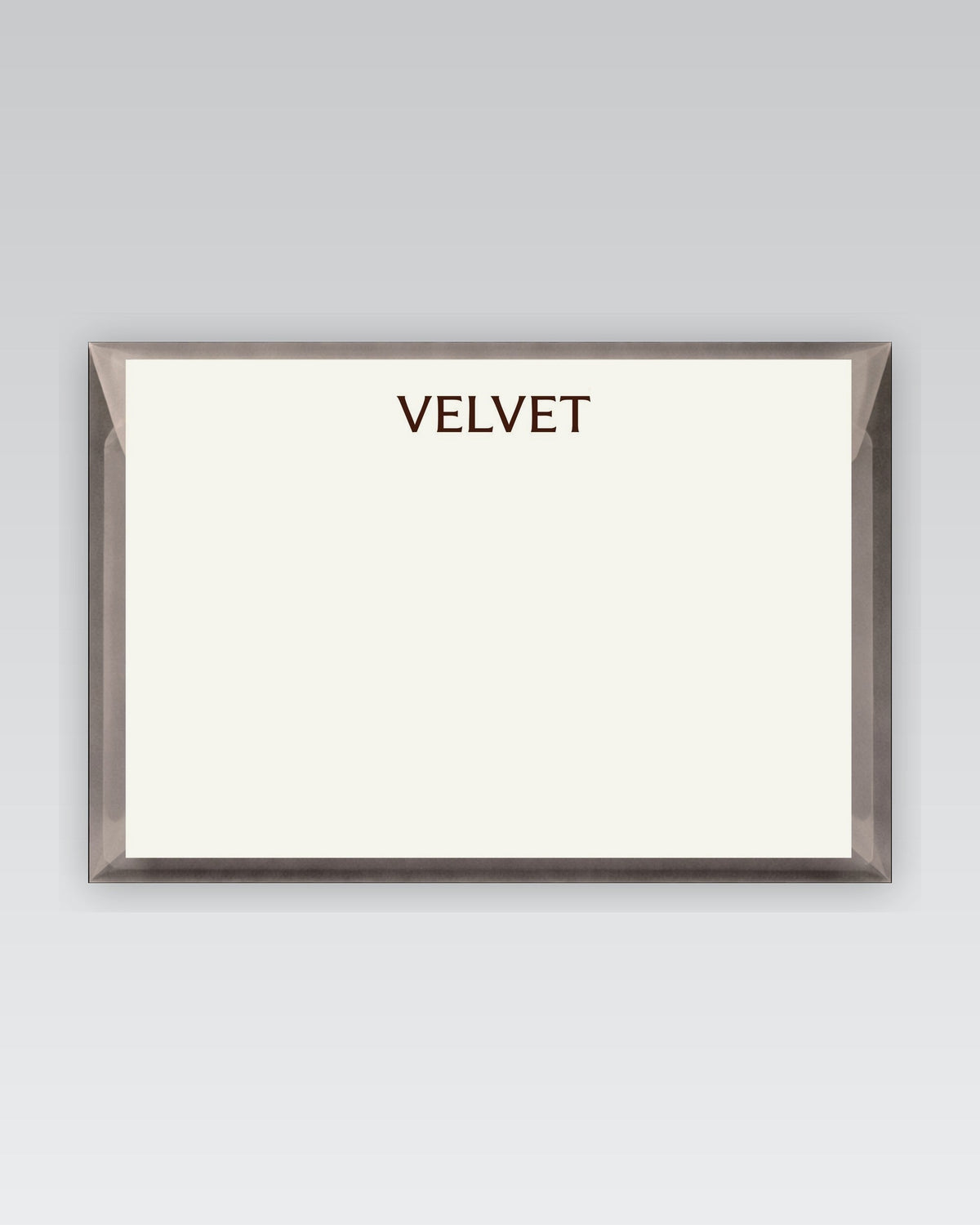 VELVET Gift Card — reverse, for your message