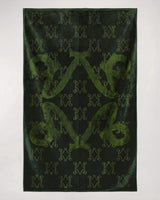 The Immersion, bath sheet 100 × 184 cm, Undergrowth monogram, flat